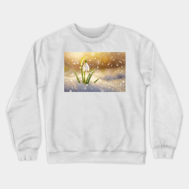 spring snowdrop Crewneck Sweatshirt by psychoshadow